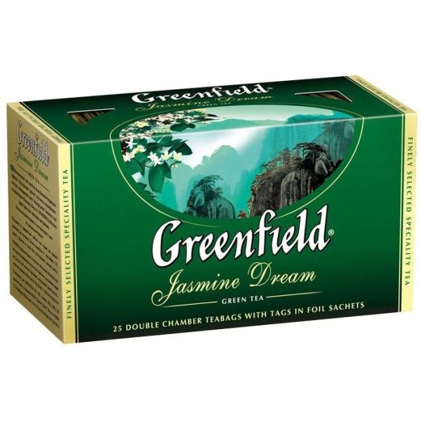 Чай GREENFIELD «Jasmine Dream» зеленый, в пакетиках