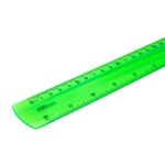 Линейка пластмассовая, 30 см, флюоресцентная "Deli" — изображение 2