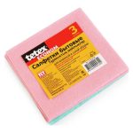 Салфетки бытовые вискозные, 3 шт., 30*34 см