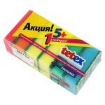 Губки бытовые «Tetex», 5 шт.+1, 95*65*31 мм 02-02-0247