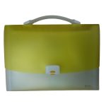 Портфель-папка "FOCUS" пластик, 13 отделений, А4, желтый