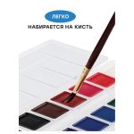 Акварель Гамма "Классическая", медовая, 12 цветов, без кисти — изображение 4