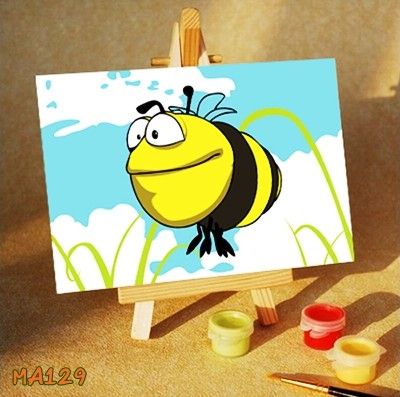 Картина по номерам 10х15 "Мохнатый шмель"