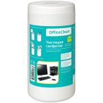 Салфетки влажные чистящие OfficeClean, универсальные, в тубе, 100 шт.