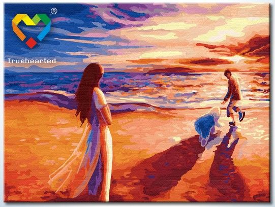 Картина по номерам 30х40 "На закате"