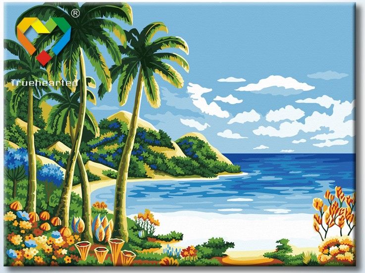 Картина по номерам 30х40 "Райский уголок"