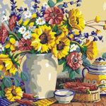 Картина по номерам 30х40 "Утренний букет"