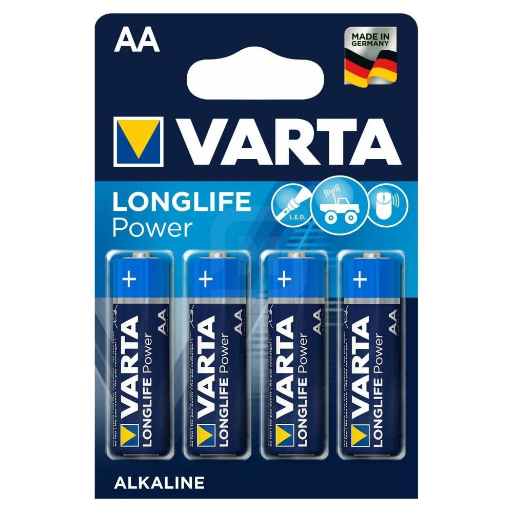 4008496810321 Батарейки Varta "LONGLIFE POWER" Alkaline, AA, блистер 4 шт. — изображение 1