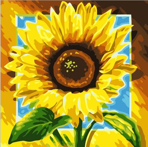 Картина по номерам 40х40 "Подсолнух"
