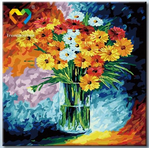 Картина по номерам 40х40 "Ромашковый коллаж"