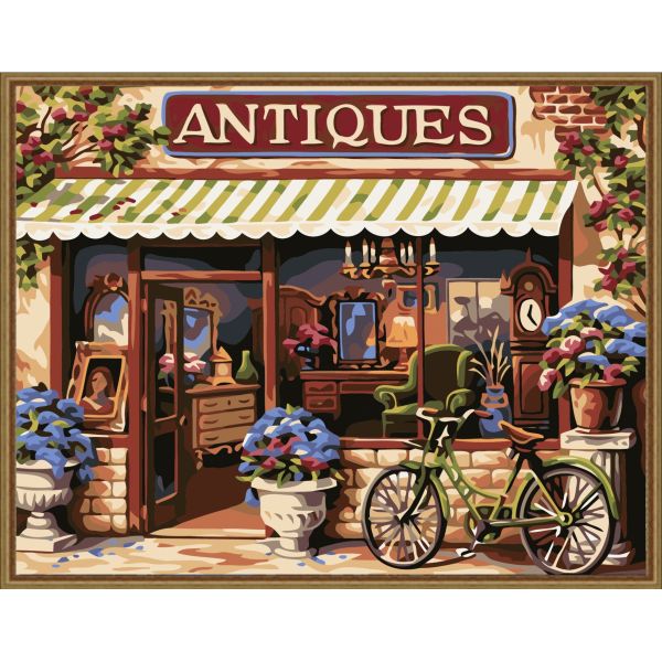 Картина по номерам 40х50 "Антикварная лавка"