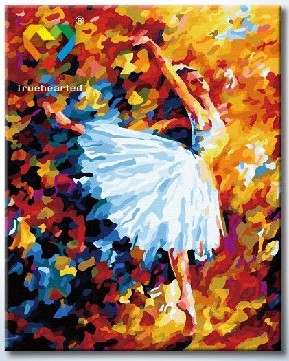 Картина по номерам 40х50 "Белый лебедь"