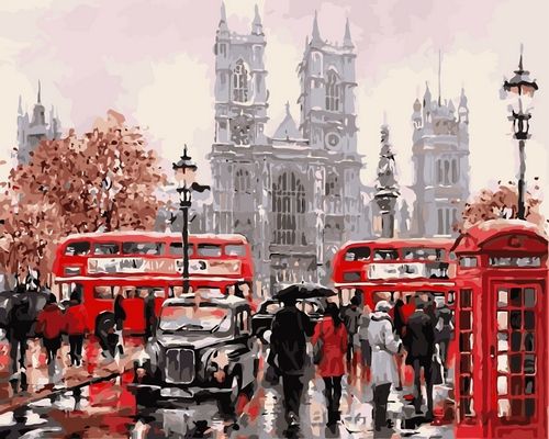 Картина по номерам 40х50 "Будни Лондона"