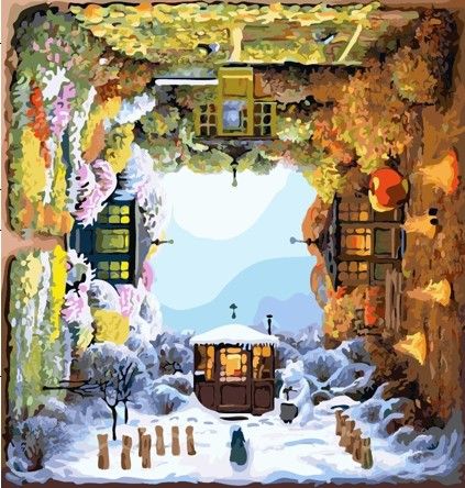 Картина по номерам 40х50 "Четыре сезона"