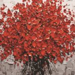 Картина по номерам 40х50 "Красный букет"