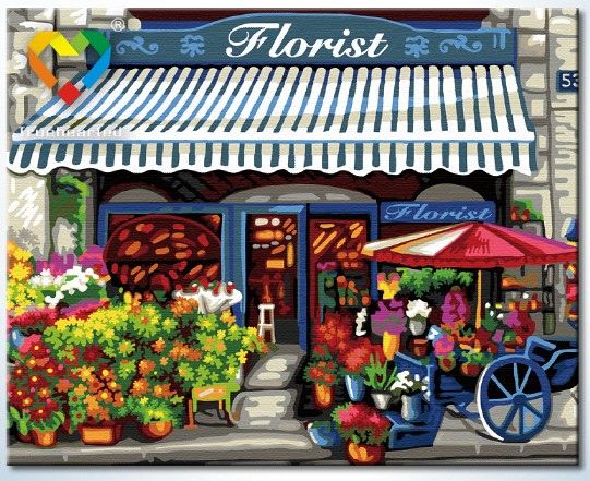 Картина по номерам 40х50 "Лавка флориста"