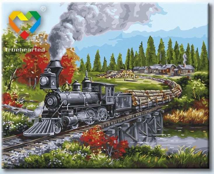 Картина по номерам 40х50 "На всех парах"