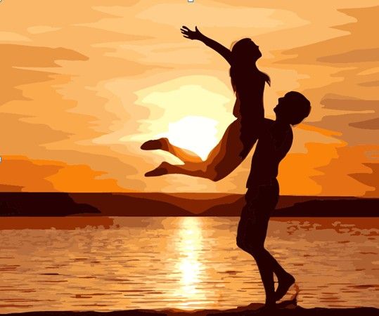 Картина по номерам 40х50 "На закате"