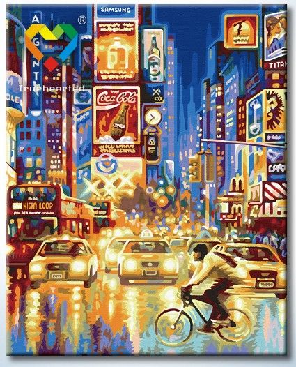 Картина по номерам 40х50 "Огни Нью Йорка"