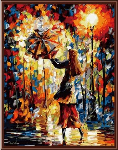 Картина по номерам 40х50 "Осенний дождь"