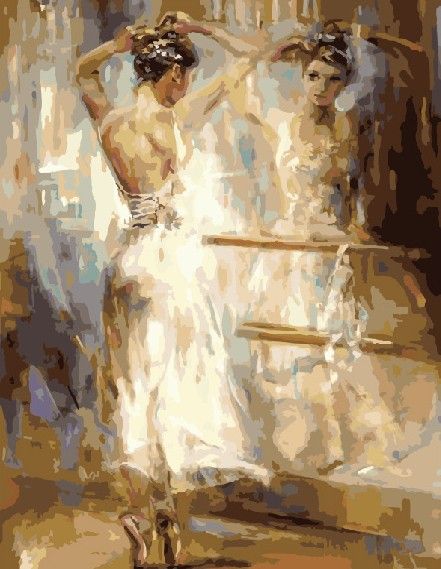 Картина по номерам 40х50 "Отражение в зеркале"