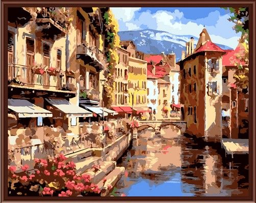 Картина по номерам 40х50 "По старым каналам Европы"