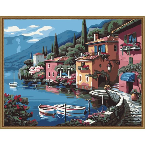 Картина по номерам 40х50 "Прибрежный город"