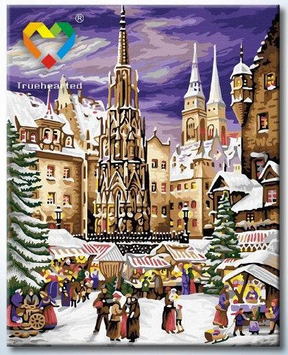 Картина по номерам 40х50 "Рождественские гуляния"