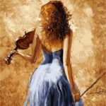 Картина по номерам 40х50 "Скрипачка"