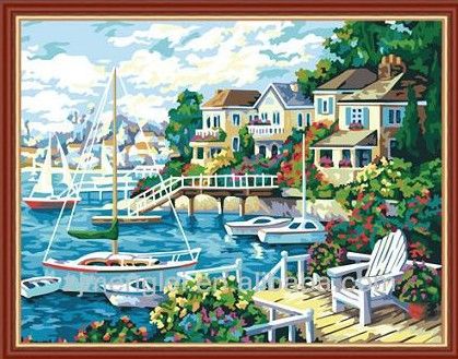 Картина по номерам 40х50 "У причала"