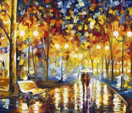 Картина по номерам 40х50 "В дождливый вечер"