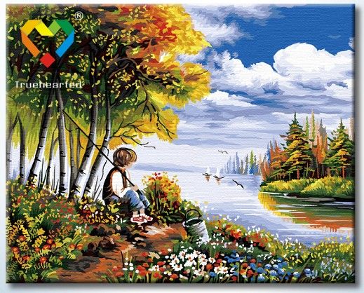 Картина по номерам 40х50 "В предвкушении улова"