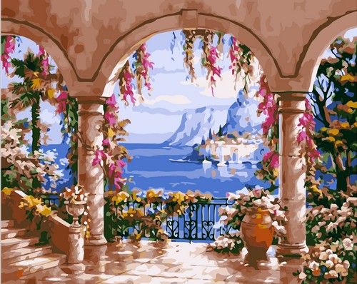 Картина по номерам 40х50 "Вид на бухту"