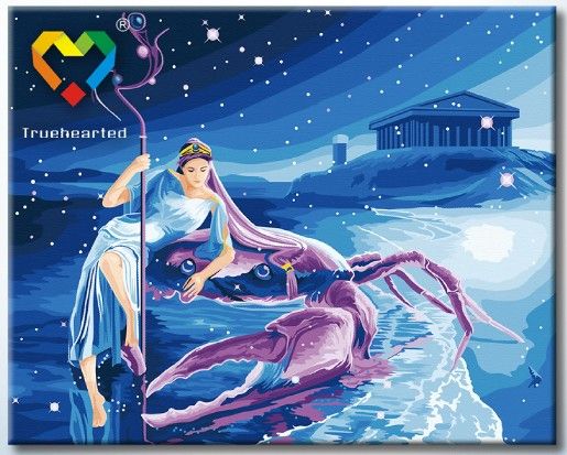 Картина по номерам 40х50 "Знаки зодиака: Рак"