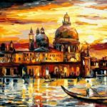 Картина по номерам 40х50 "Золотое небо Венеции"