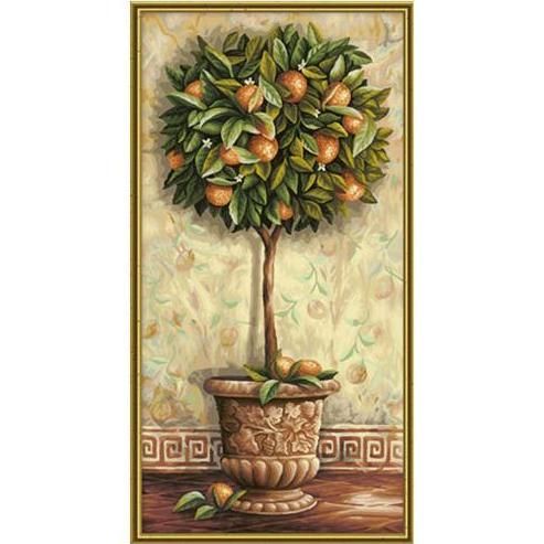 Картина по номерам 40х80 "Апельсиновое дерево"
