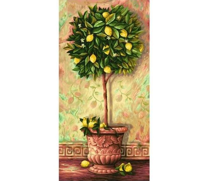Картина по номерам 40х80 "Лимонное дерево"