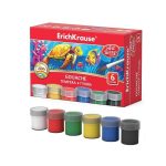 Гуашь Erich Krause "ArtBerry®", 6 цветов, 20 мл, с УФ защитой яркости
