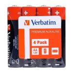 Батарейки Verbatim Alkaline, AA, в пленке, 4 шт.