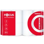 Бумага туалетная FOCUS "Premium" 3 слоя, 8 рулонов по 15 м