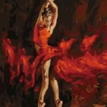 Картина по номерам 50х65 "В огненном танце"