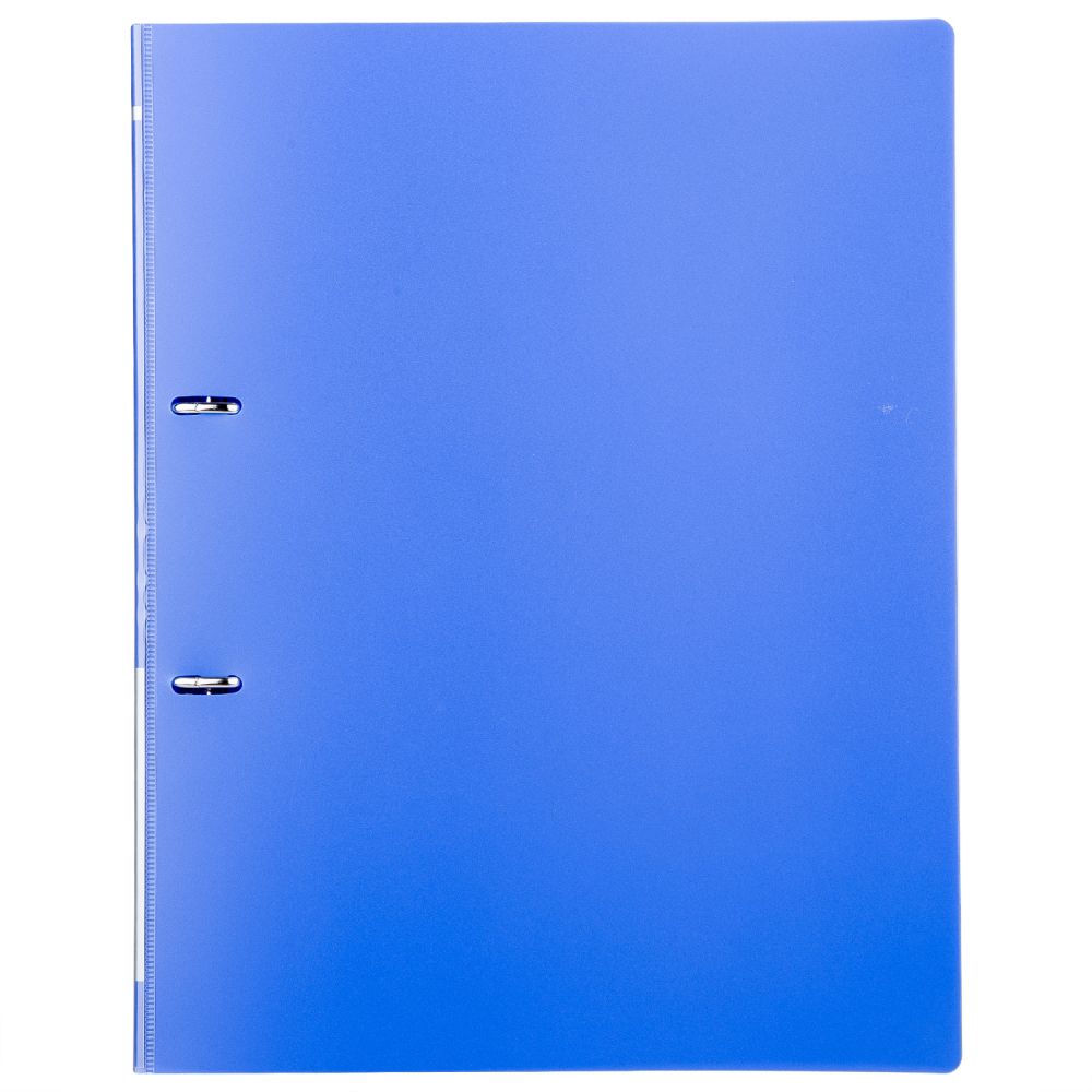 5383_BU Папка на 2-х кольцах DELI, А4, 28 мм, пластик 950 мкм, синяя — изображение 1