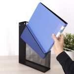 Лоток для бумаг металлический DELI, 1 отделение, вертикальный — изображение 4