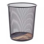 Корзина для бумаг 10 л., металлическая сетка, черная