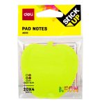 Блок для заметок фигурный, с липким слоем 76*76 мм, 4*20 листов — изображение 3