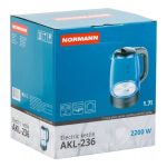 Чайник электрический AKL-236 NORMANN, стекло, черный — изображение 5