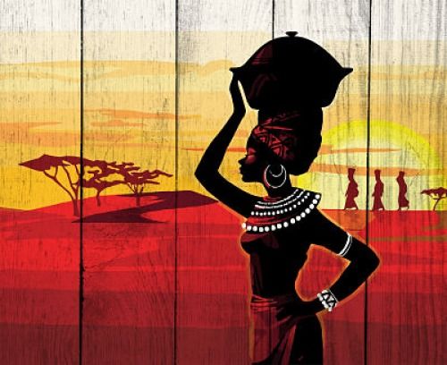 Арт по дереву 40х50 "Африка"