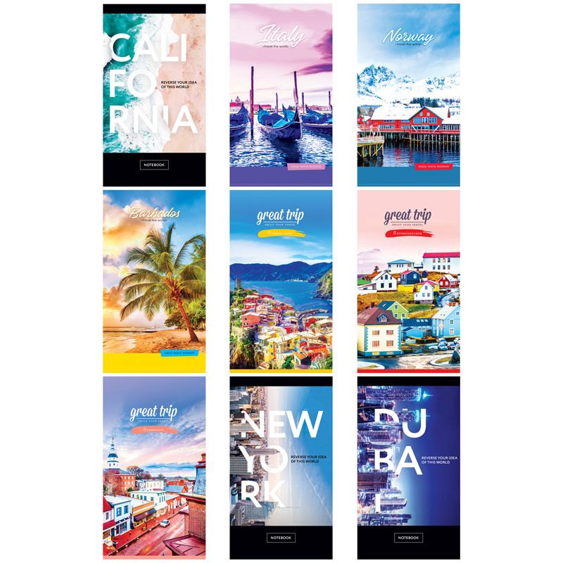 Блокнот А6 32 л. на скрепке ArtSpace "Путешествия Микс" Б6к32_23475 Блокнот А6 32 л. на скрепке ArtSpace "Путешествия Микс" — изображение 1