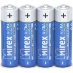 Батарейки Mirex Alkaline, AA, в пленке, 4 шт.