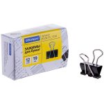 Зажим для бумаг, 19 мм, черные, уп.12 шт., OfficeSpace